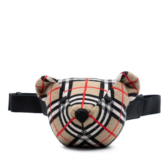 Burberry Handbags - Pre-Loved Burberry Thomas Bear House Check Wool Bear Belt Bag